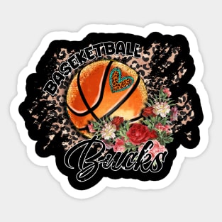 Aesthetic Pattern Bucks Basketball Gifts Vintage Styles Sticker